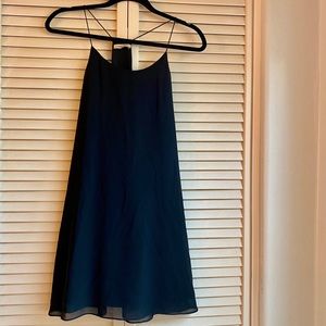 Naked Zebra Black skinny strap dress